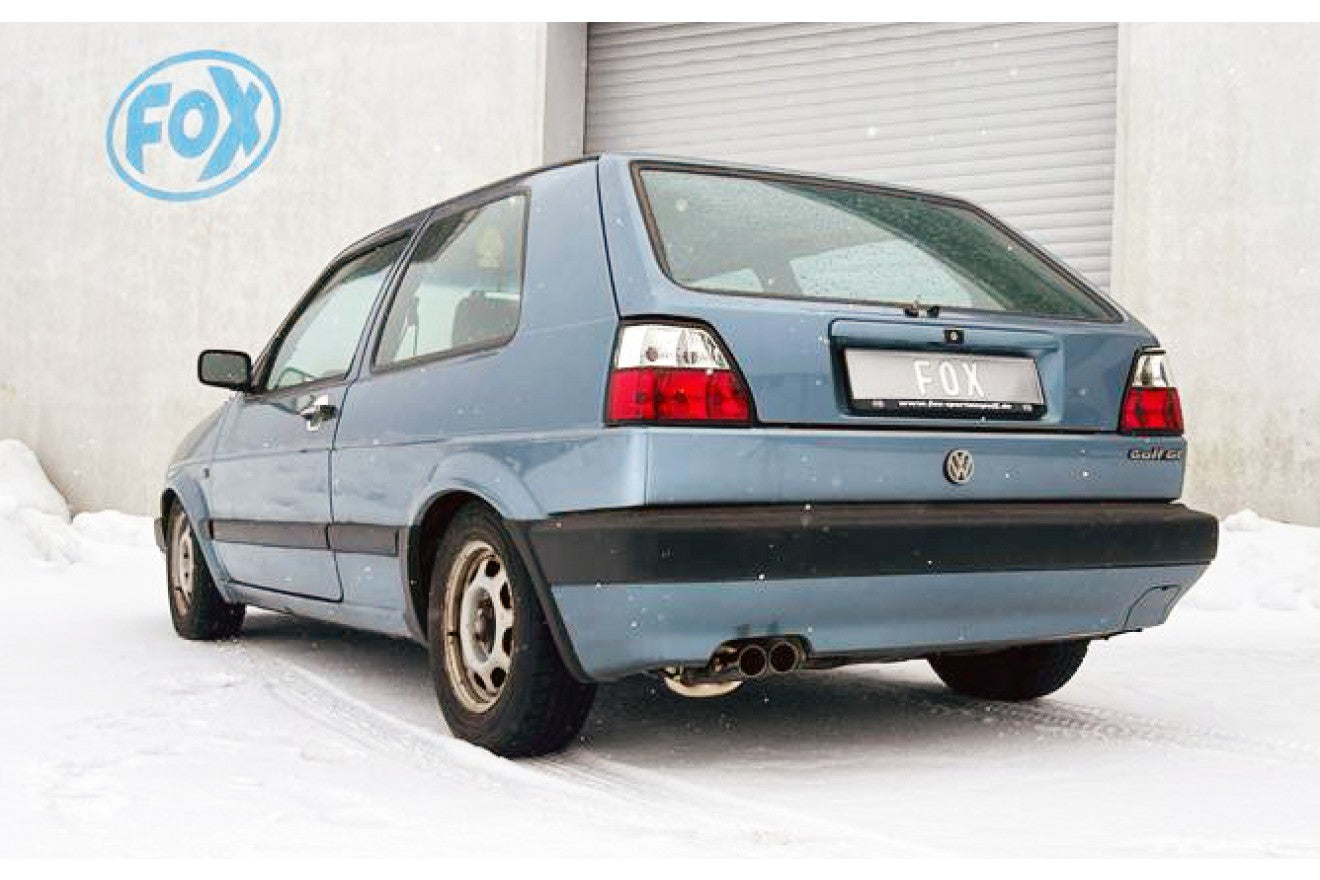 Fox Auspuff Sportauspuff Komplettanlage für VW Golf II 19E 1,0l 1,3l 1,6l 1,8l