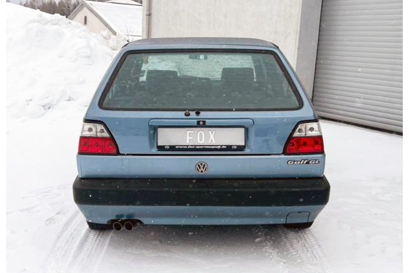 Fox Auspuff Sportauspuff Komplettanlage für VW Golf II 19E 1,0l 1,3l 1,6l 1,8l
