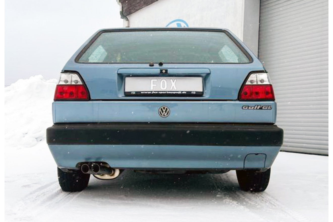 Fox Auspuff Sportauspuff Komplettanlage für VW Golf II 19E 1,0l 1,3l 1,6l 1,8l
