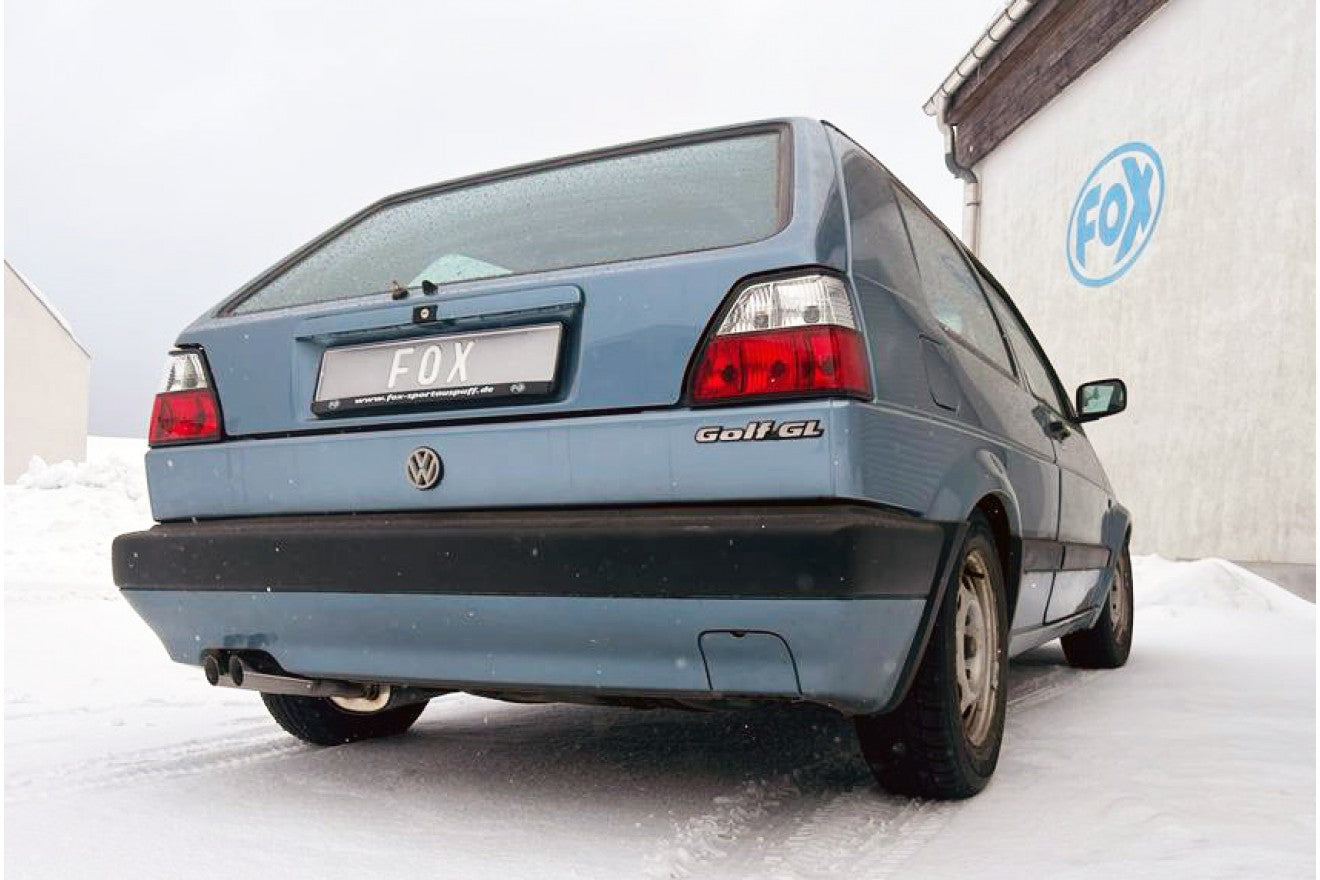 Fox Auspuff Sportauspuff Komplettanlage für VW Golf II 19E 1,0l 1,3l 1,6l 1,8l