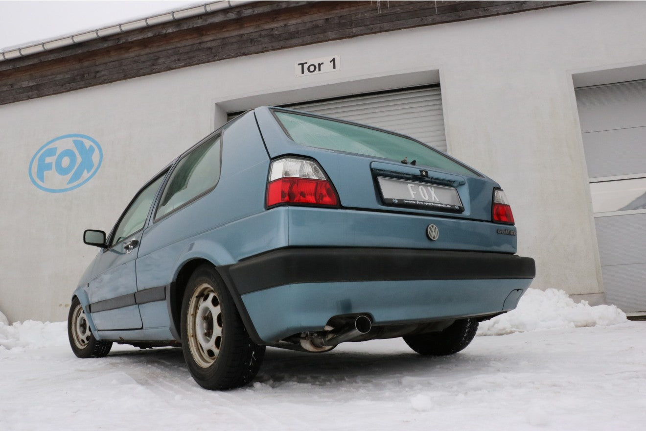 Fox Auspuff Sportauspuff Komplettanlage für VW Golf II 19E 1.0l 1.3l 1.6l 1.8l
