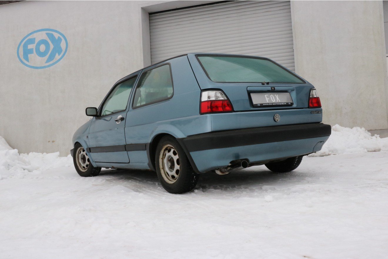 Fox Auspuff Sportauspuff Komplettanlage für VW Golf II 19E 1.0l 1.3l 1.6l 1.8l