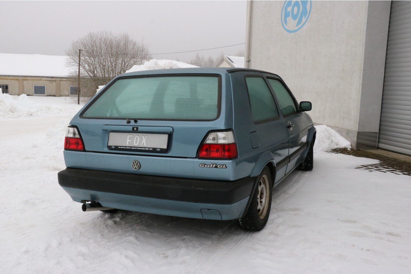 Fox Auspuff Sportauspuff Komplettanlage für VW Golf II 19E 1.0l 1.3l 1.6l 1.8l