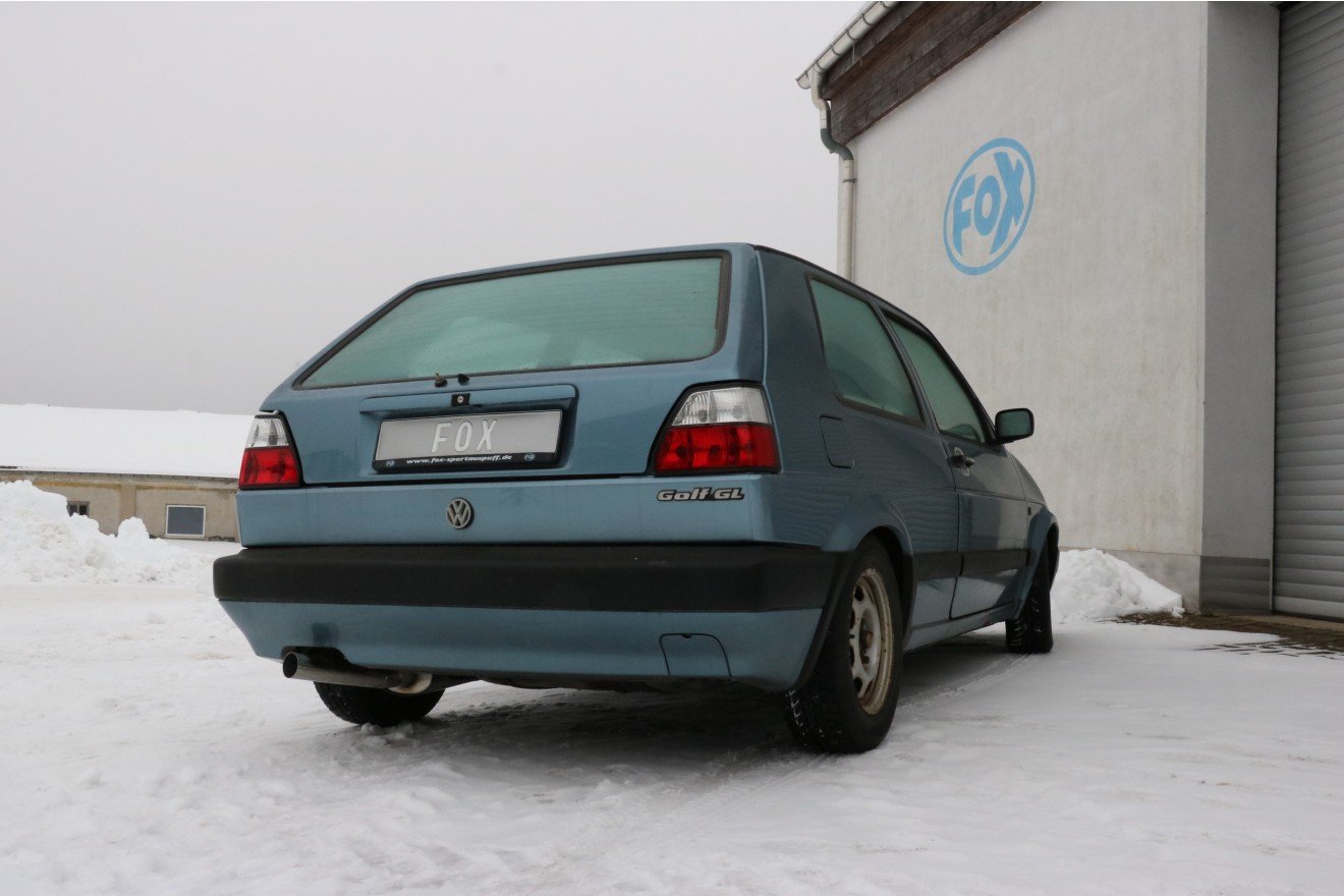 Fox Auspuff Sportauspuff Komplettanlage für VW Golf II 19E 1.0l 1.3l 1.6l 1.8l