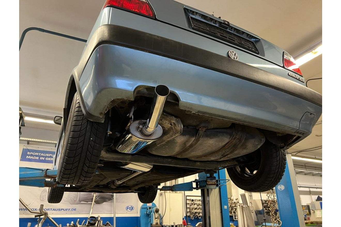 Fox Auspuff Sportauspuff Endschalldämpfer für VW Golf II 19E 1,0l 1,3l 1,6l 1,8l
