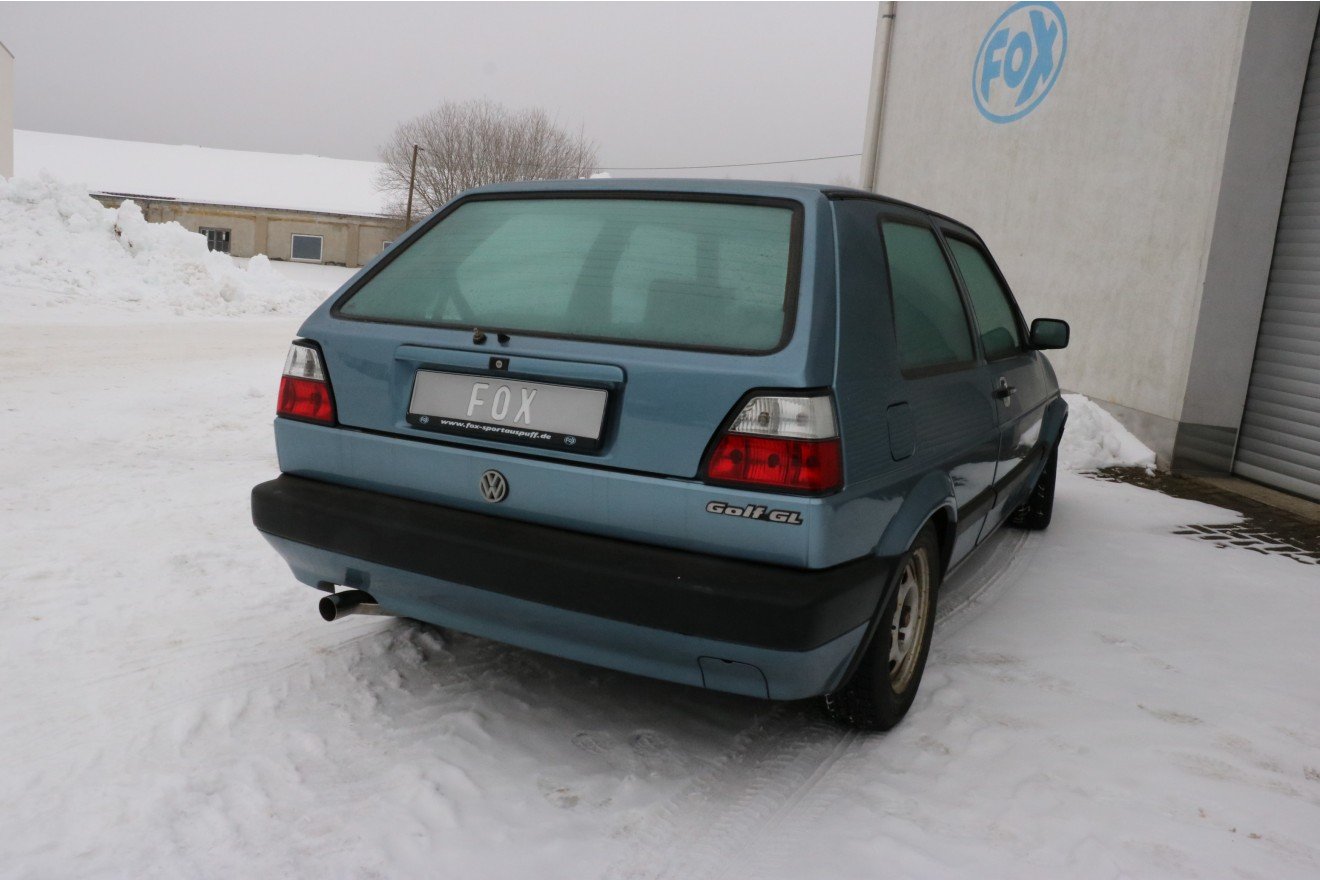 Fox Auspuff Sportauspuff Endschalldämpfer für VW Golf II 19E 1,0l 1,3l 1,6l 1,8l