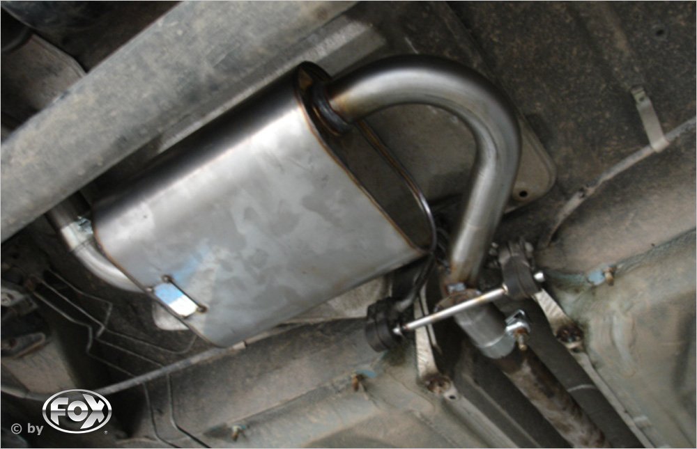 Fox Mittelschalldämpfer Auspuff Sportauspuff für VW Golf 4 Cabrio