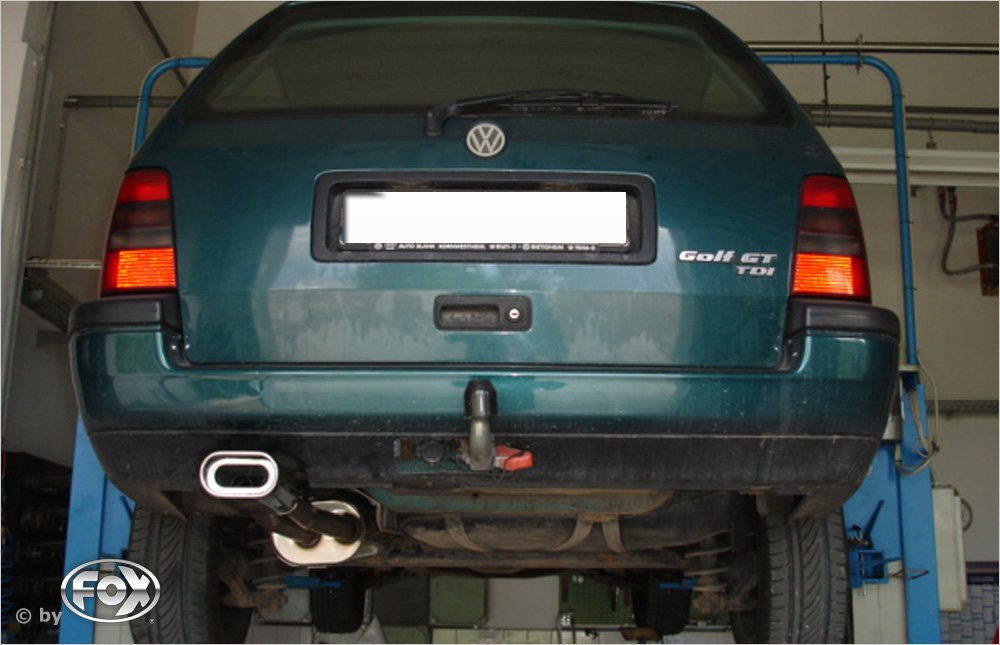 Fox Auspuff Sportauspuff Endschalldämpfer für VW Golf 3 Variant 1,9l TDI