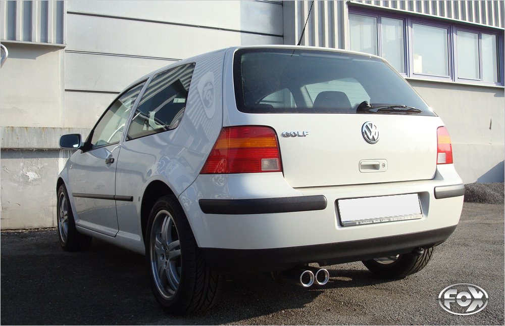 Fox Auspuff Sportauspuff Komplettanlage für VW Golf IV 1.6l 74kW 1.8l 110kW