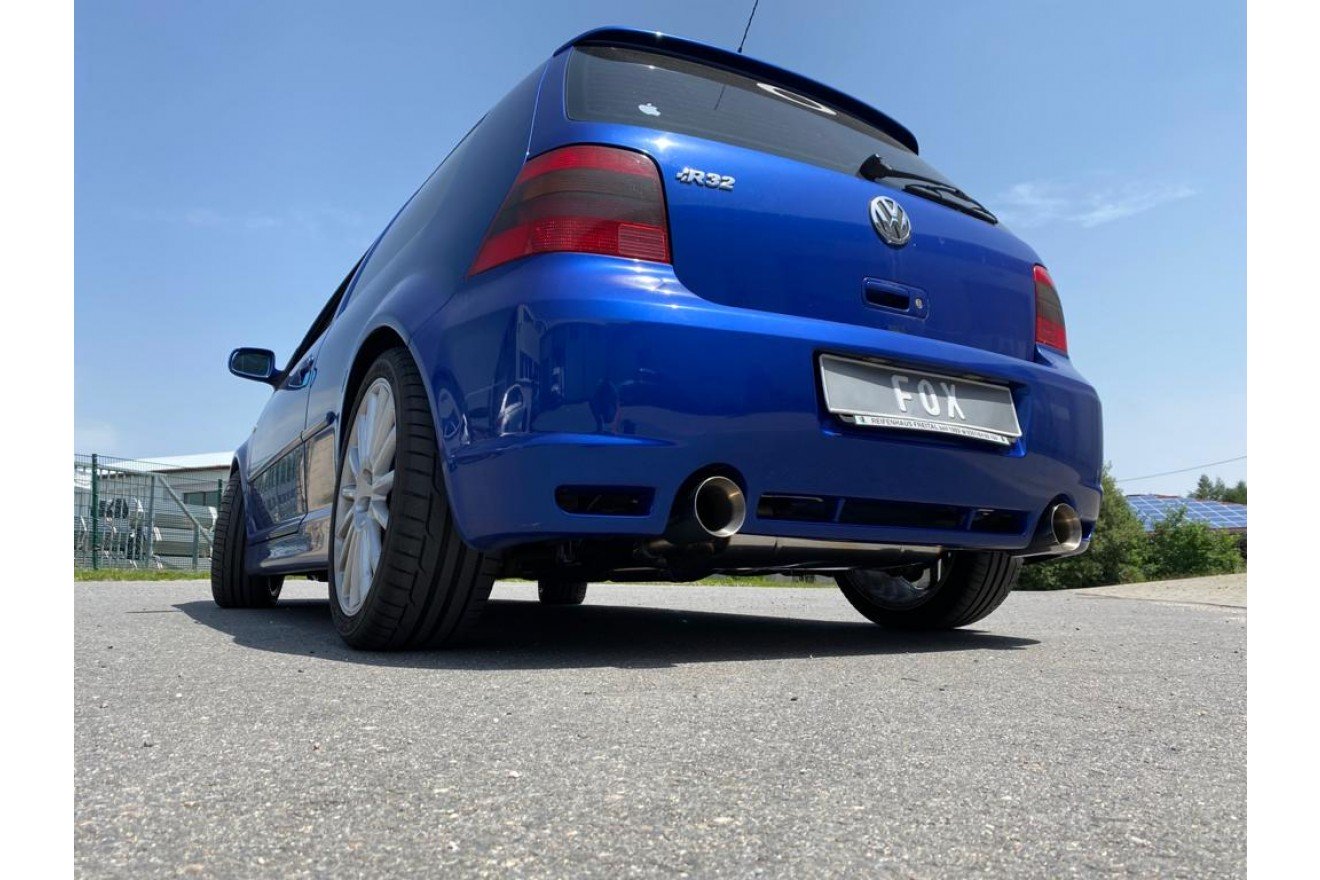 Fox Duplex Auspuff Sportauspuff Komplettanlage für VW Golf IV R32 3,2l 177kW