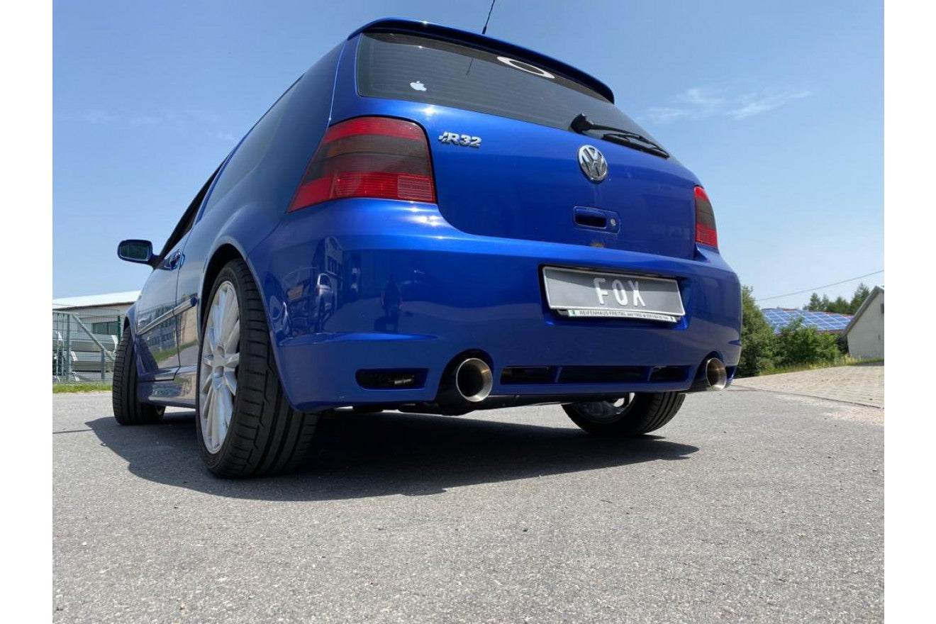 Fox Duplex Auspuff Sportauspuff Komplettanlage für VW Golf IV R32 3,2l 177kW