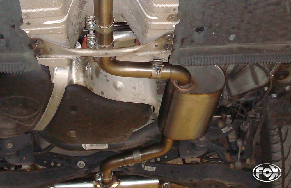 Fox Mittelschalldämpfer Auspuff Sportauspuff für Audi A3 8P Cabrio 1.2l 77kW