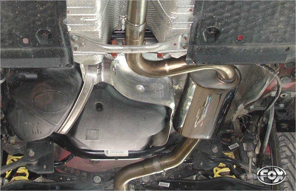 Fox Mittelschalldämpfer Auspuff Sportauspuff für Audi A3 8P Cabrio 1,2 77kW 1,4