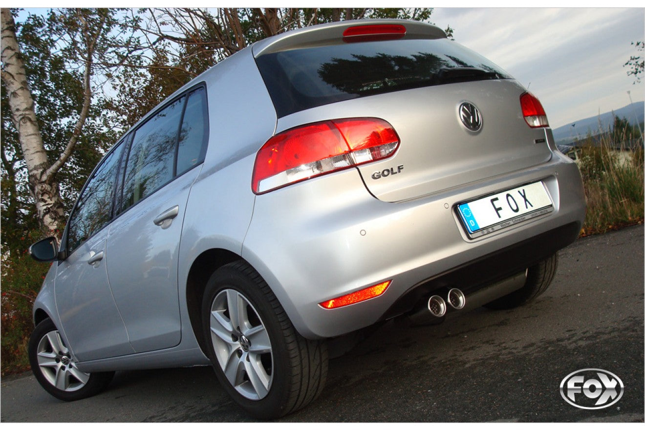 Fox Auspuff Sportauspuff Komplettanlage für VW Golf VI 1.2 1.4 1.6 TDI 2.0 TDI
