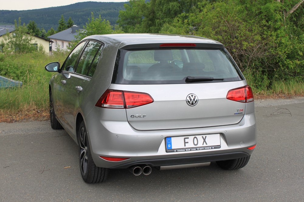 Fox Auspuff Sportauspuff Komplettanlage für VW Golf VII 1.2l 1.4l 1.6l 2.0l