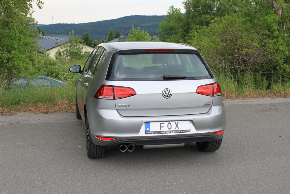 Fox Auspuff Sportauspuff Komplettanlage für VW Golf VII 1.2l 1.4l 1.6l 2.0l