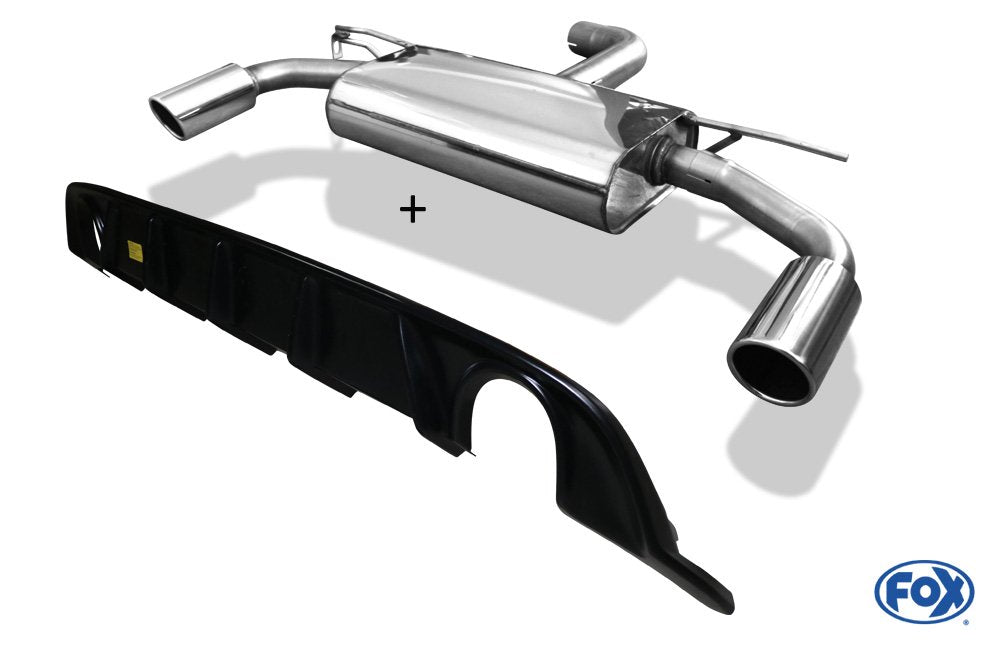 Fox Duplex Auspuff Sportauspuff Komplettanlage für VW Golf 7 Facelift 1.5l 110kW