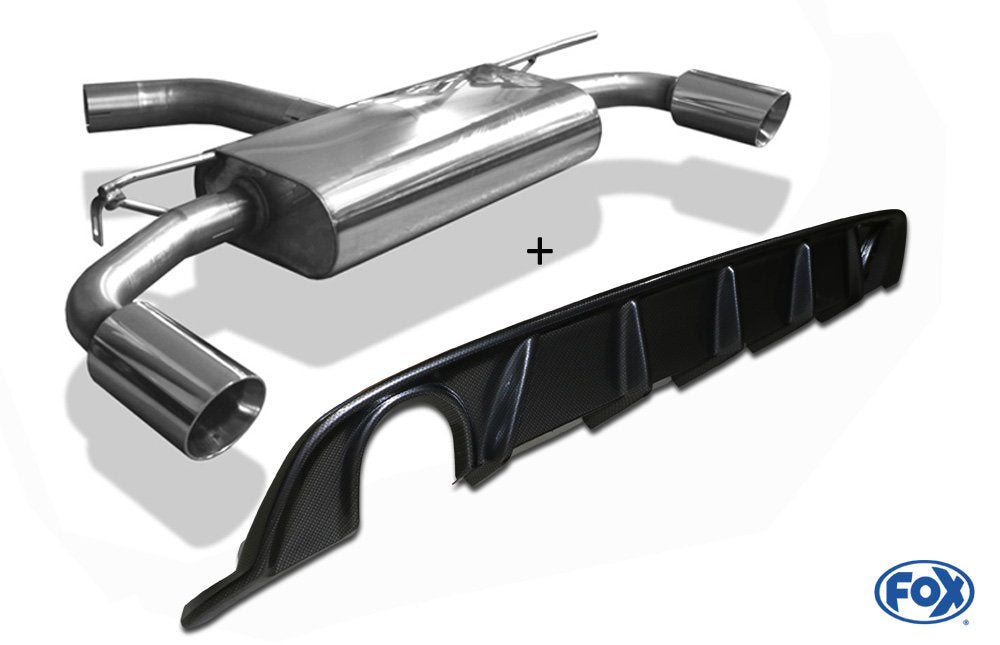 Fox Duplex Auspuff Sportauspuff Komplettanlage für VW Golf 7 Facelift 1.5l 110kW