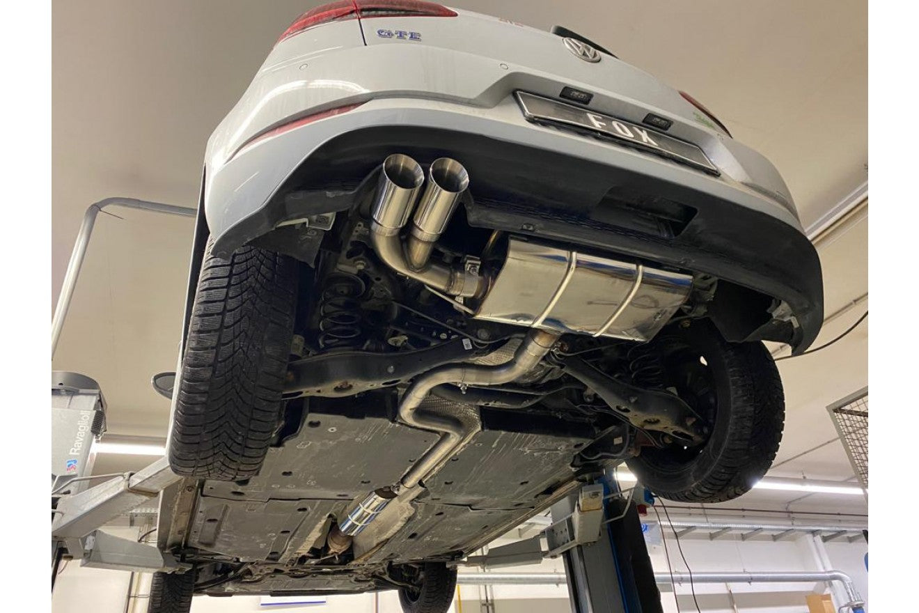 Fox Auspuff Sportauspuff Komplettanlage für VW Golf VII GTE 1,4l 110kW