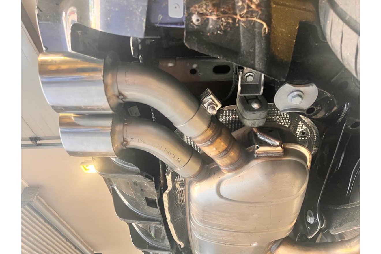 Fox Duplex Endrohrpaar für VW Golf 8 R Endrohre rechts/links 2x100 Typ 25 2.0l