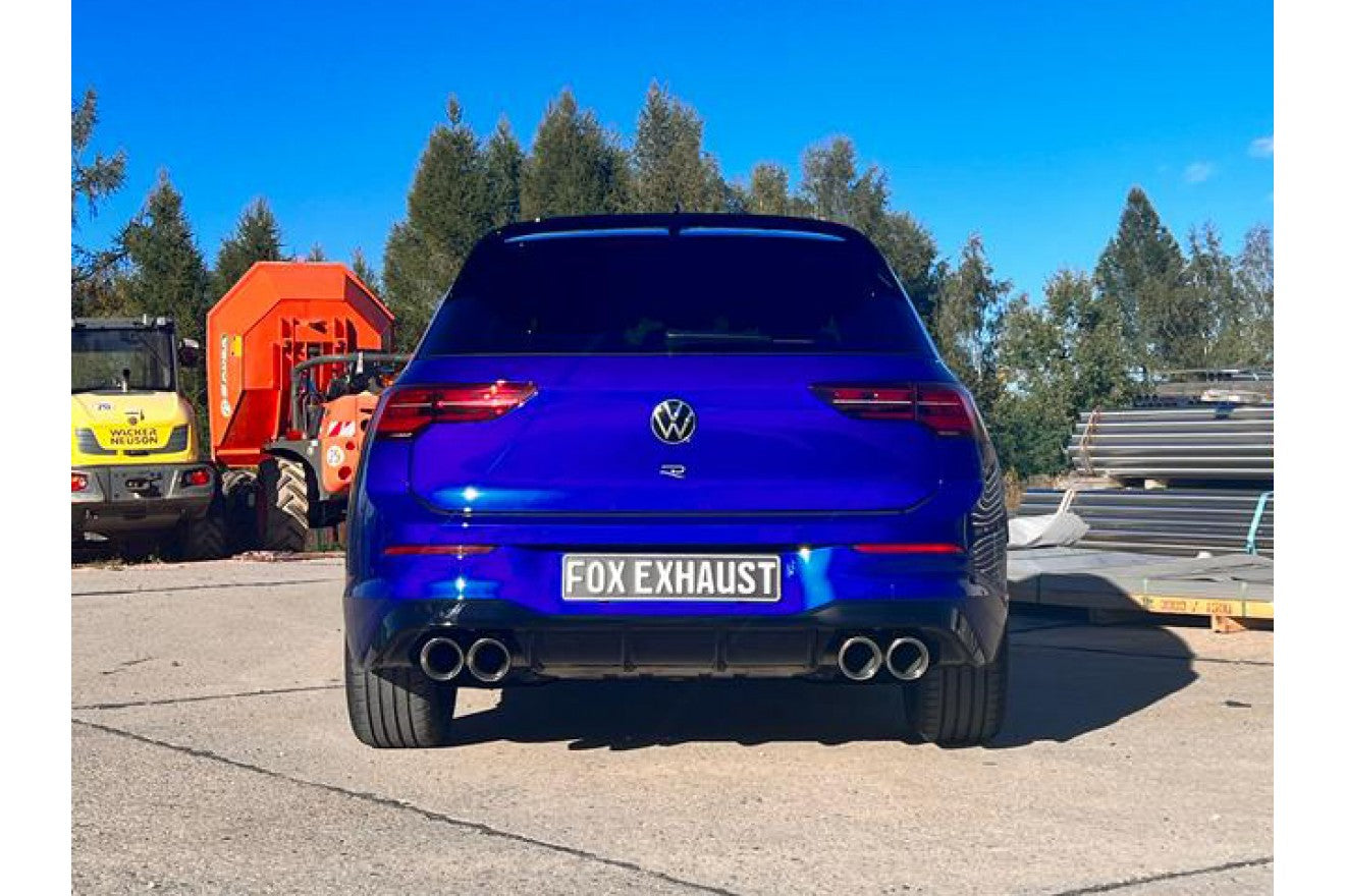 Fox Duplex Endrohrpaar für VW Golf 8 R Endrohre rechts/links 2x100 Typ 25 2.0l