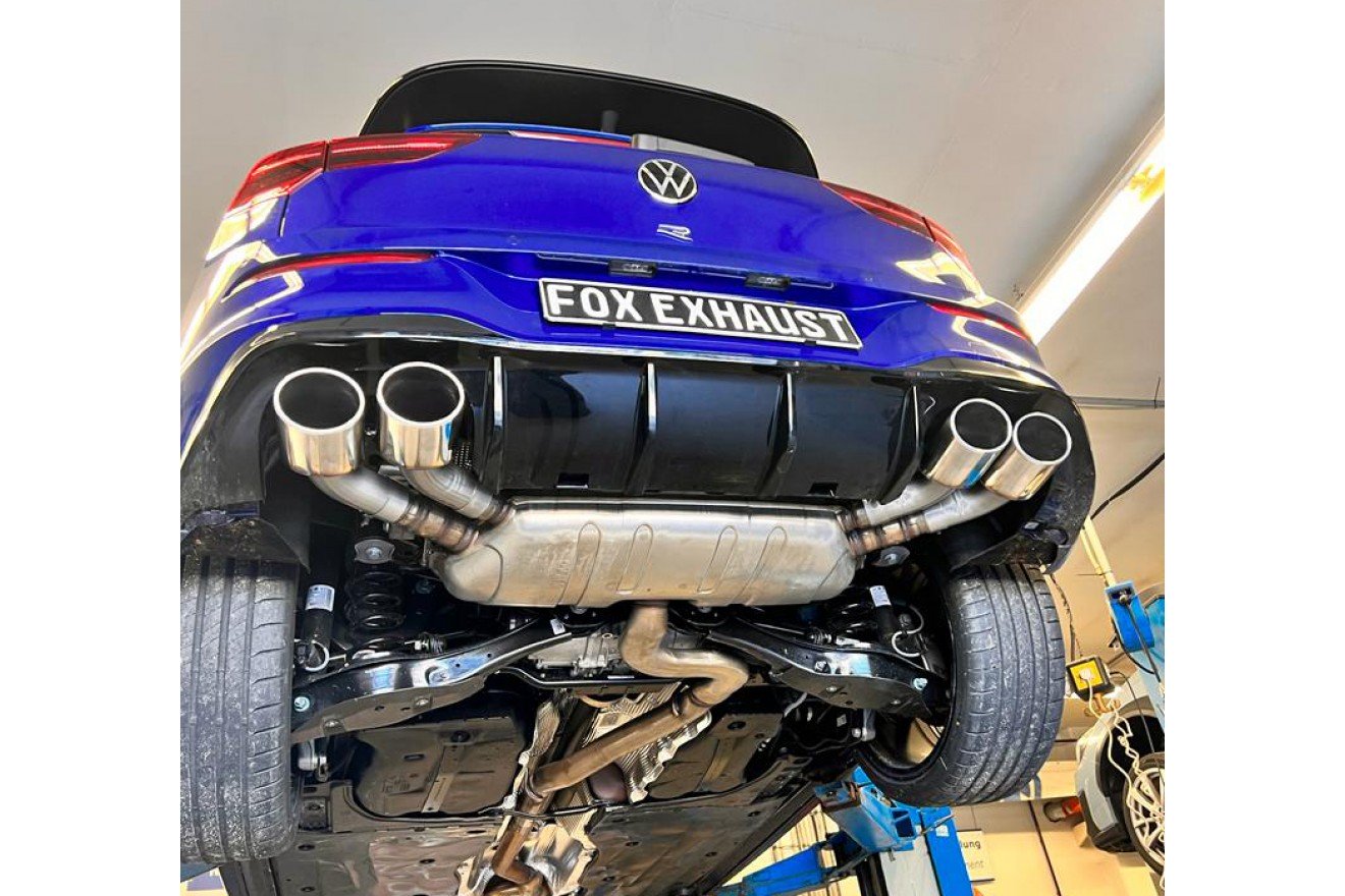 Fox Duplex Endrohrpaar für VW Golf VIII R Endrohre rechts/links 2x115x85 Typ 2.0