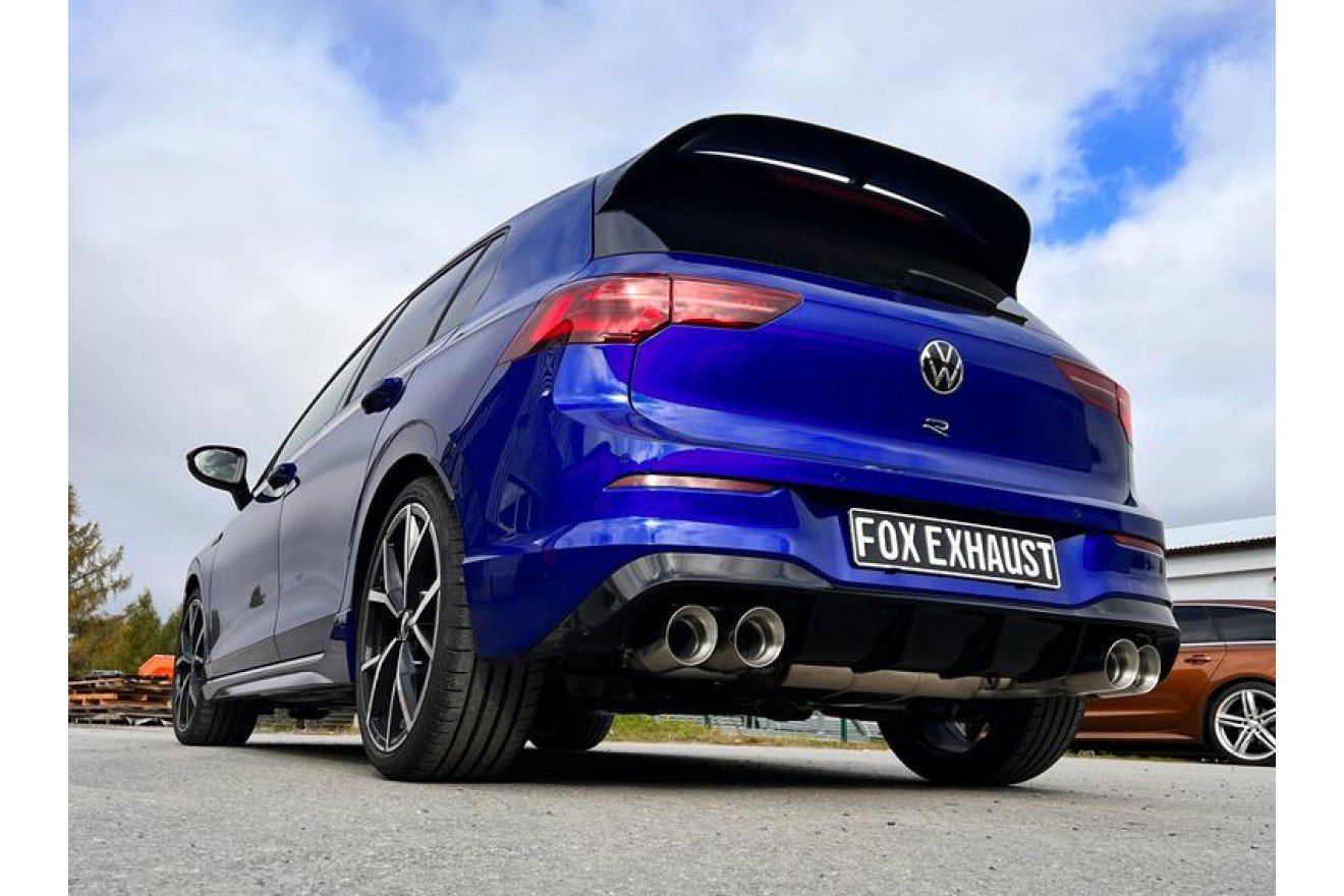 Fox Duplex Auspuff Sportauspuff Komplettanlage für VW Golf 8 R Halbanlage ab 2.0
