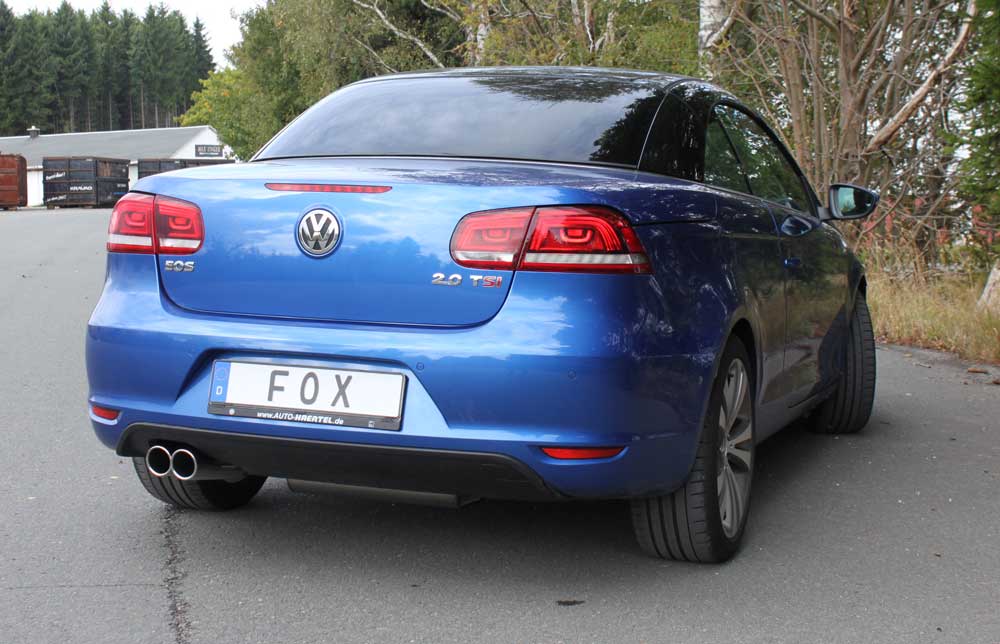 Fox Auspuff Sportauspuff Endschalldämpfer für VW Eos 1F Facelift 1.4l TSI