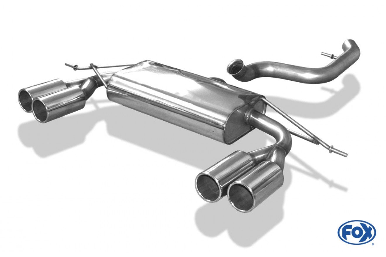 Fox Duplex Auspuff Sportauspuff Sportendschalldämpfer für Audi Q3 quattro 2,0l