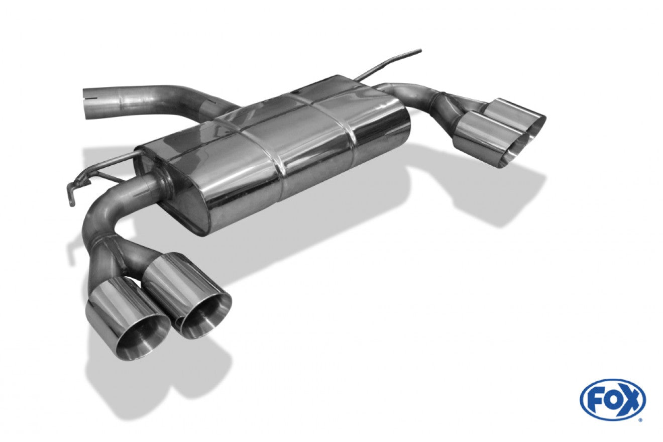 Fox Duplex Auspuff Sportauspuff Endschalldämpfer für VW T-Roc Frontantrieb 1,0l