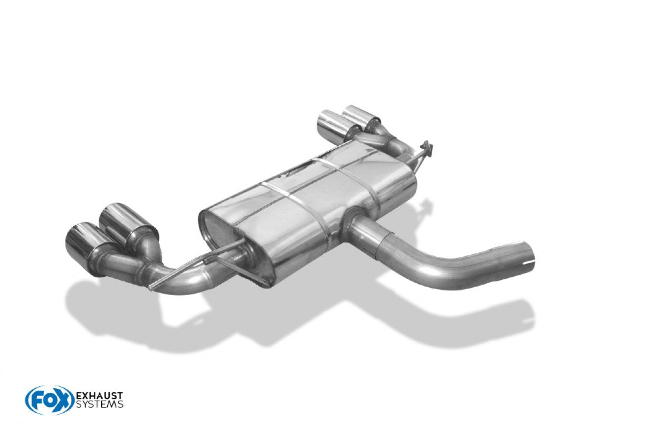 Fox Duplex Auspuff Sportauspuff Endschalldämpfer für VW T-Roc Frontantrieb 1,0l