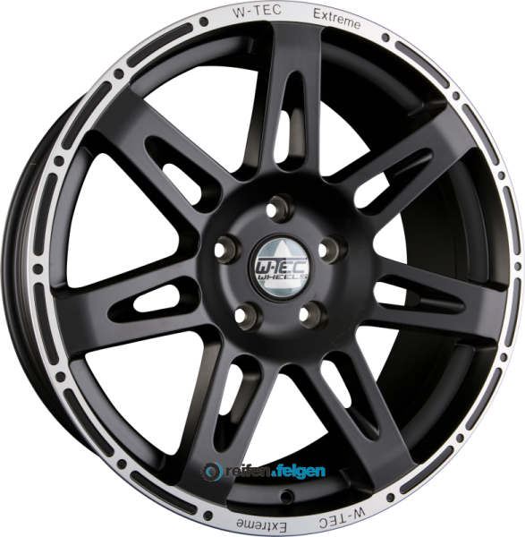 W-TEC EXTREME 8.5x17 ET30 5x127 NB71.6 Schwarz-Silber