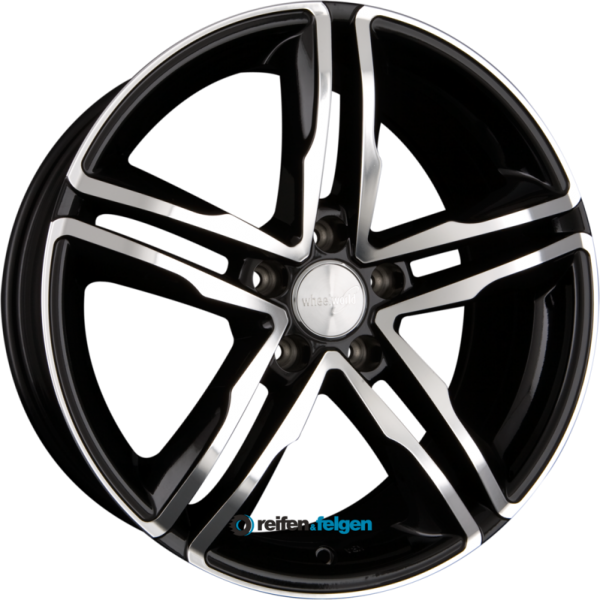 WHEELWORLD WH11 7.5x17 ET35 5x112 NB66.6 Schwarz Hochglanz Poliert (SP plus)