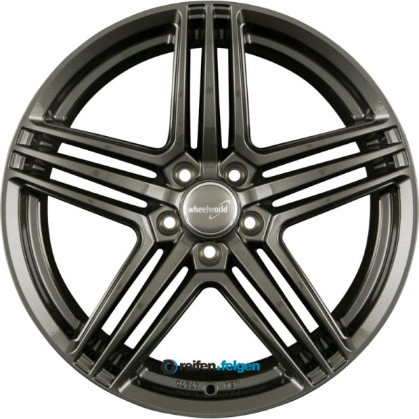 WHEELWORLD WH12 7.5x17 ET45 5x112 NB66.6 Dark Gunmetal Glänzend (DGM plus)