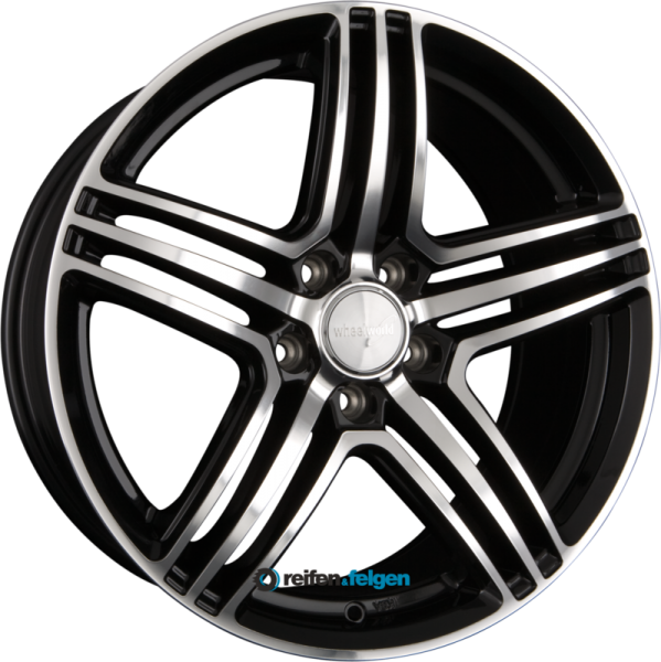 WHEELWORLD WH12 8x18 ET45 5x112 NB66.6 Schwarz Hochglanz Poliert (SP plus)