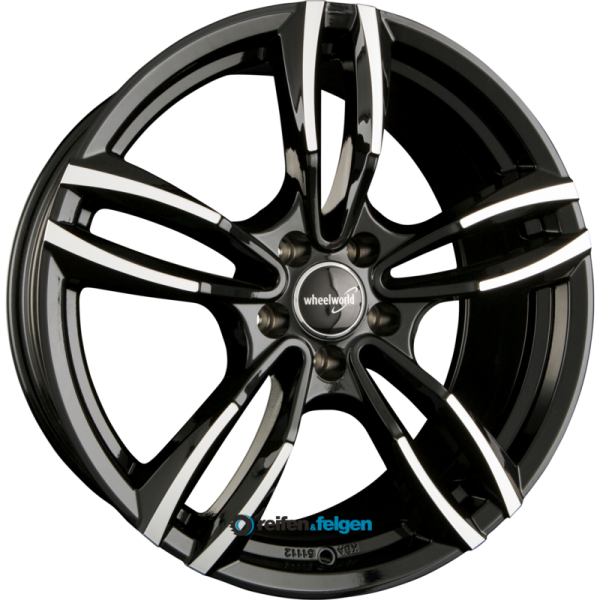 WHEELWORLD WH29 8.5x19 ET25 5x112 NB66.6 Schwarz Hochglanzpoliert (SP plus)