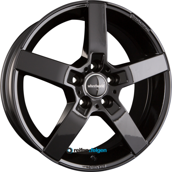 WHEELWORLD WH31 8x18 ET48 5x112 NB66.6 Schwarz Glänzend Lackiert (SW plus)