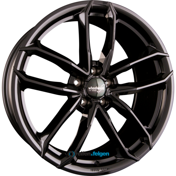 WHEELWORLD WH33 8.5x19 ET25 5x112 NB66.6 Schwarz Glänzend Lackiert (SW plus)