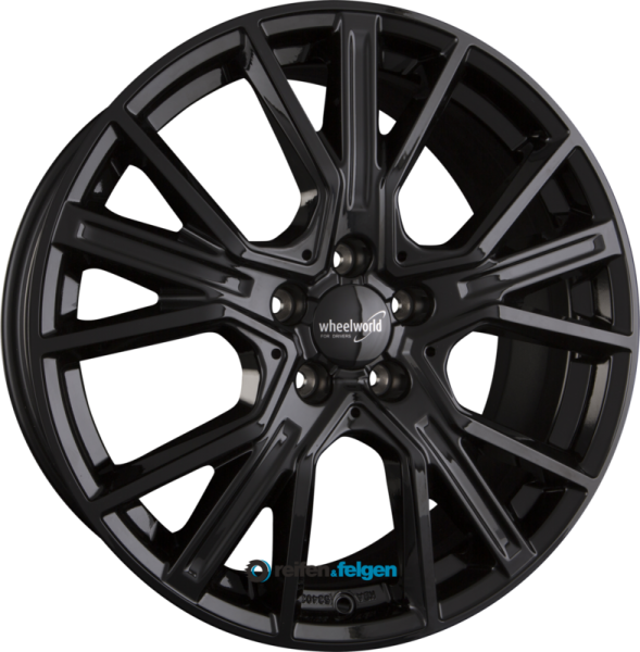 WHEELWORLD WH34 7.5x17 ET35 5x112 NB66.6 Schwarz Glänzend Lackiert (SW plus)