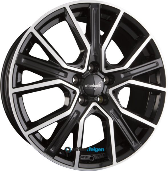 WHEELWORLD WH34 7.5x17 ET35 5x112 NB66.6 Schwarz Hochglanzpoliert (SP plus)