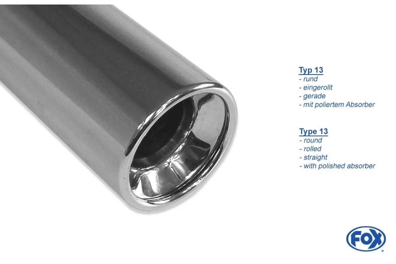 Fox Auspuff Sportauspuff Endschalldämpfer für Opel Vectra B 2.2l 108kW 94-9/99