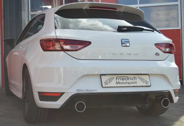 Friedrich Motorsport 76mm Duplex Auspuff Sportauspuff Anlage für Seat Leon 5F