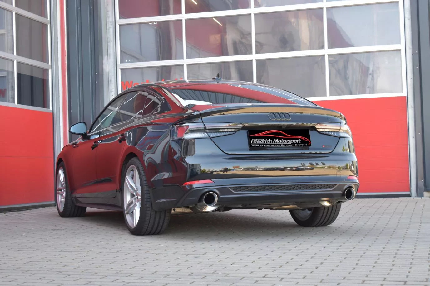 Friedrich Motorsport 76mm Duplex-Sportauspuff für Audi A5 B9 F5/B8 Sportback 2.0