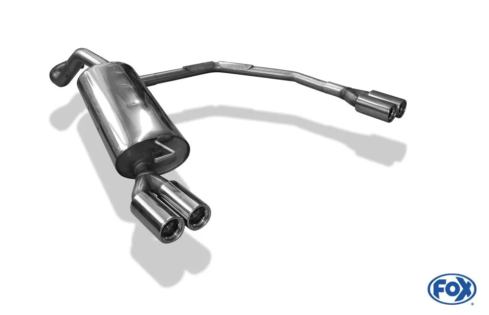 Fox Duplex Auspuff Sportauspuff Sportendschalldämpfer für Audi A3 Typ 8L 2x76