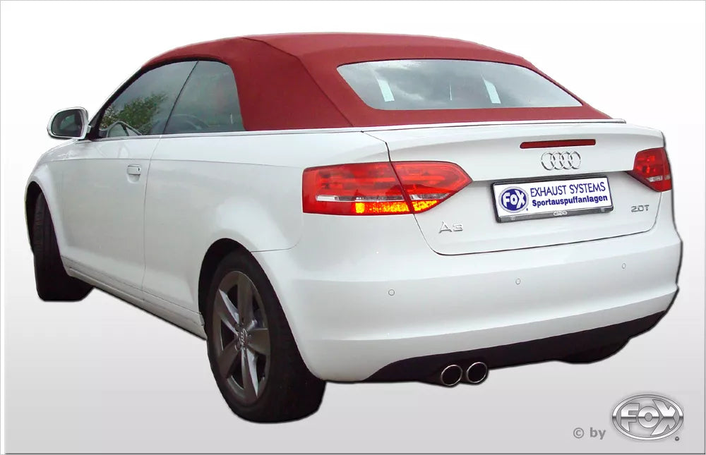Fox Auspuff Sportauspuff Komplettanlage für Audi A3 8P Cabrio 1.8 118kW 2.0