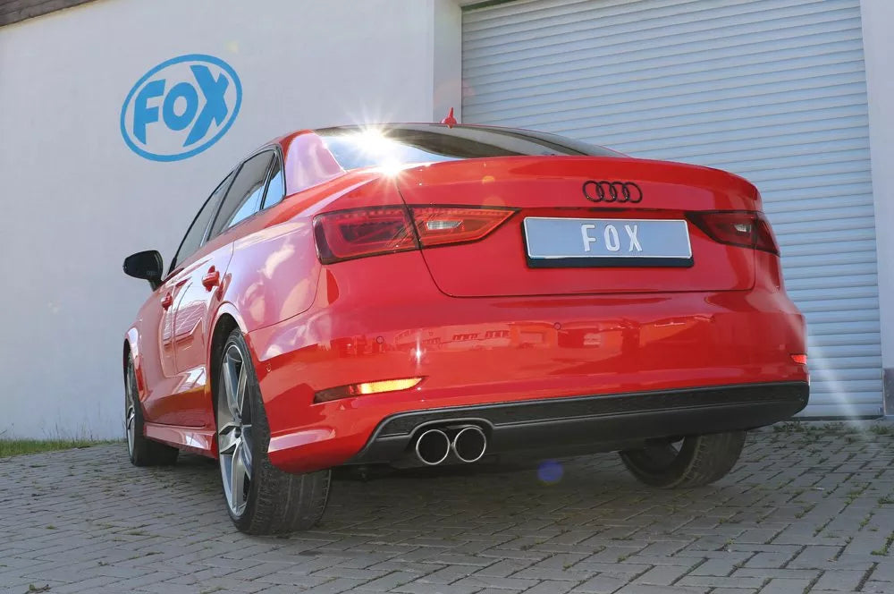 Fox Sportauspuff Endschalldämpfer für Audi A3 8V Limo S-Line 1.8l 132kW