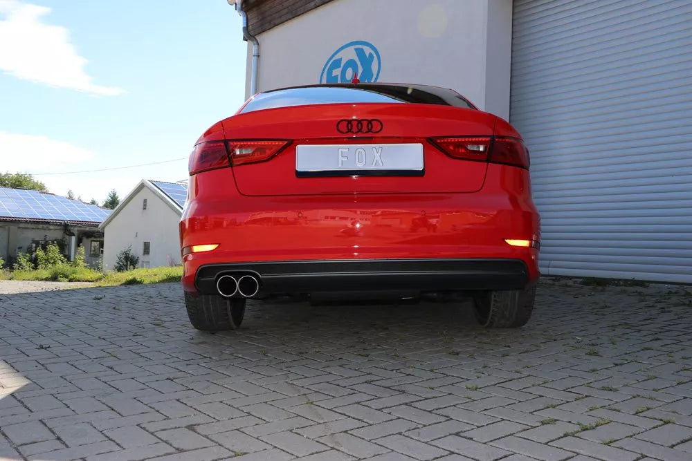 Fox Sportauspuff Endschalldämpfer für Audi A3 8V Limo S-Line 1.8l 132kW