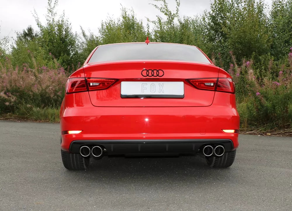 Fox Auspuff Duplex Sportauspuff Sportendschalldämpfer für Audi A3 8V Limo 1.4l