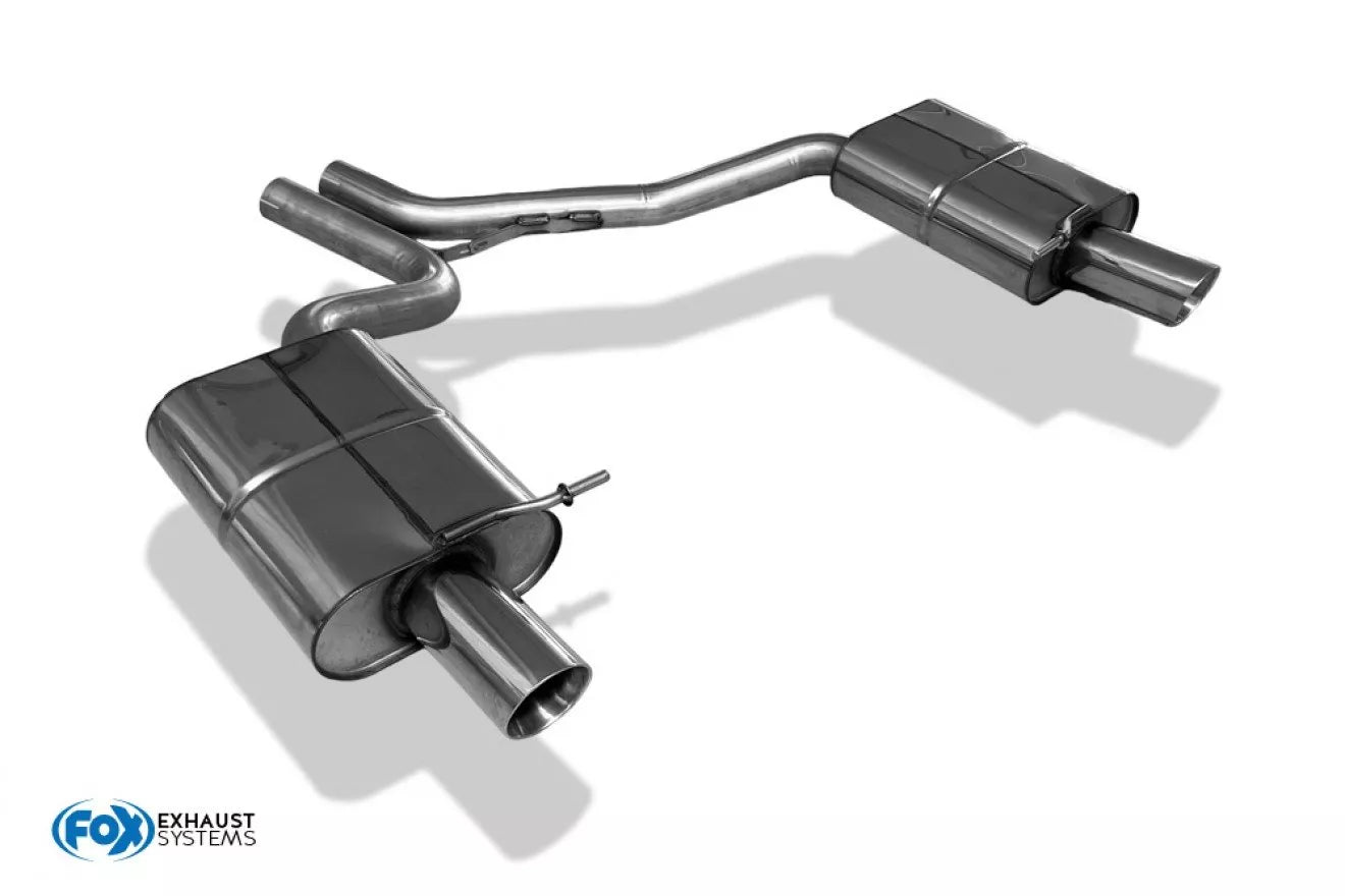 Fox Duplex Auspuff Sportauspuff Endschalldämpfer für Audi A4 B7 1,8 2,0 2,0 2,4