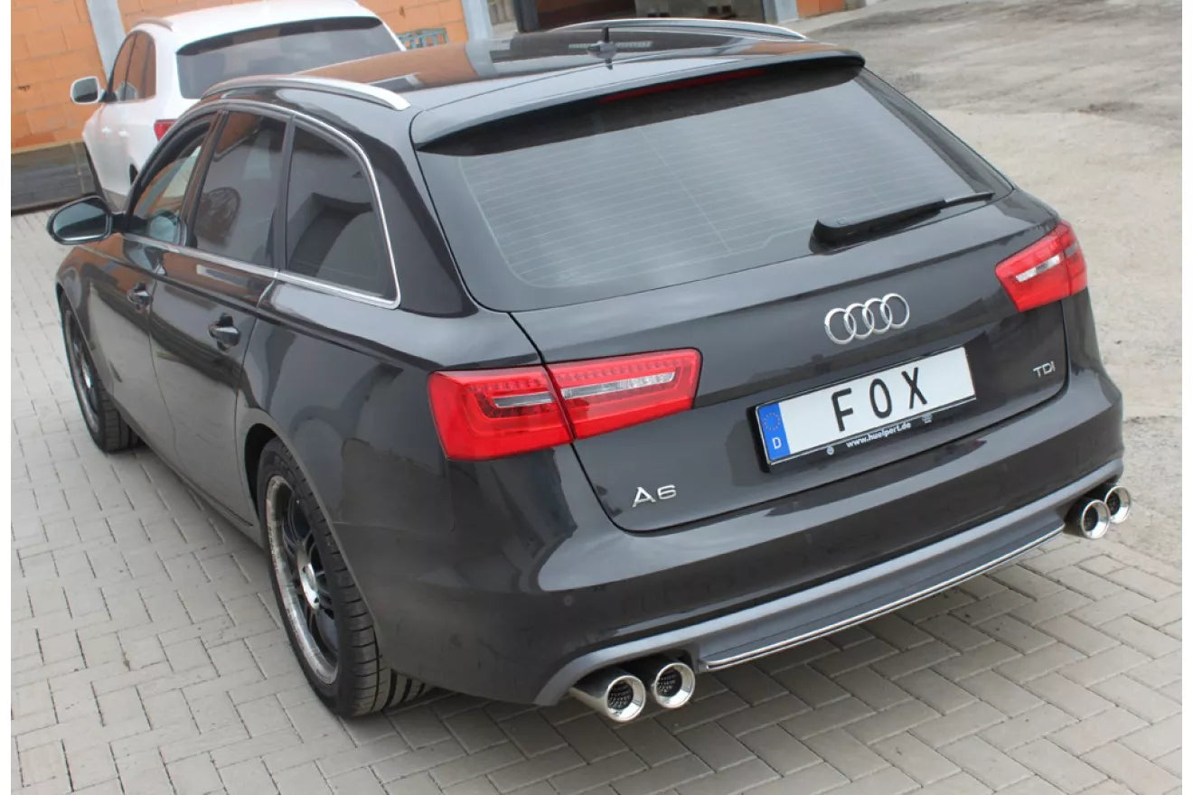 Fox Duplex Auspuff Sportauspuff Endschalldämpfer für Audi A6 4G 3,0 TFSI 220/228